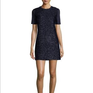 Tory Burch Short-Sleeve Tinsel Shift Dress